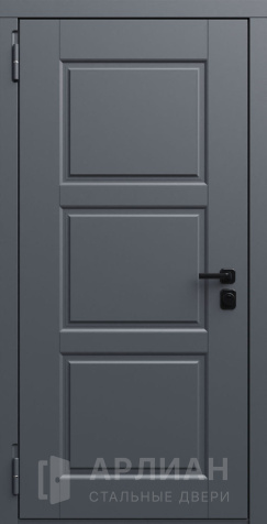 Фото №2 «Уличная дверь с покрытием под дерево цвет серый матовый №734»